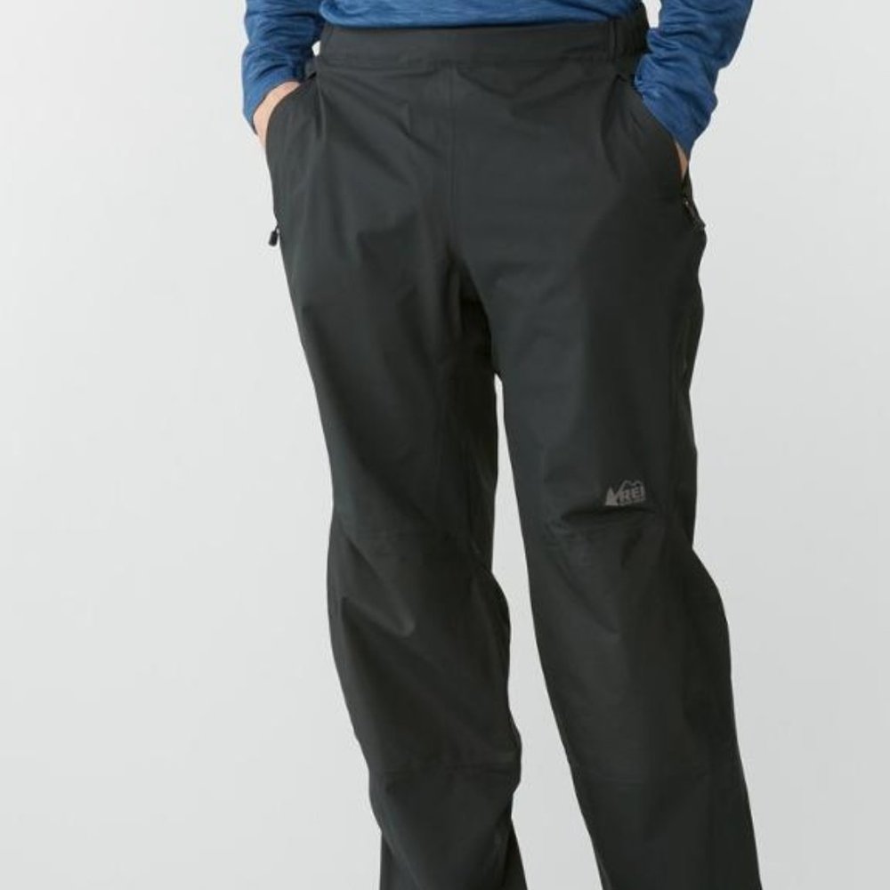 NEW Mens XXL REI XeroDry GTX Pants Gore-Tex Waterproof Shell Black Snow Rain NWT